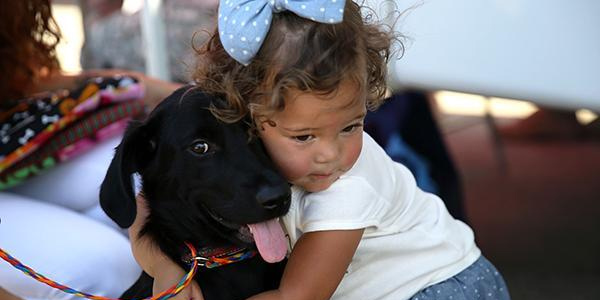 dog-adoption Girl and dog