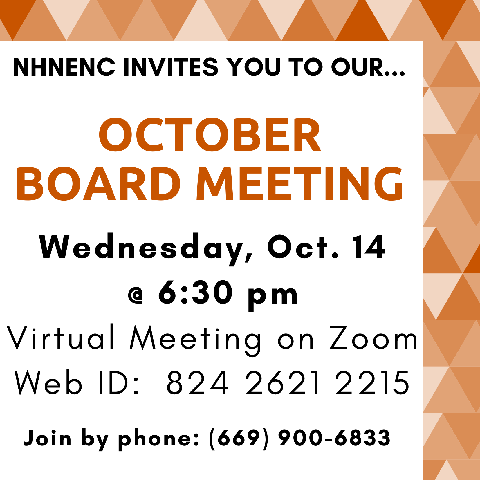2020-1014 announce Meeting announcement