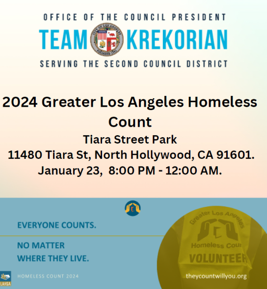 they count krekorian volunteer to count
